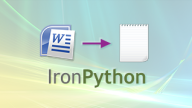 Converting a Word document to text using IronPython
